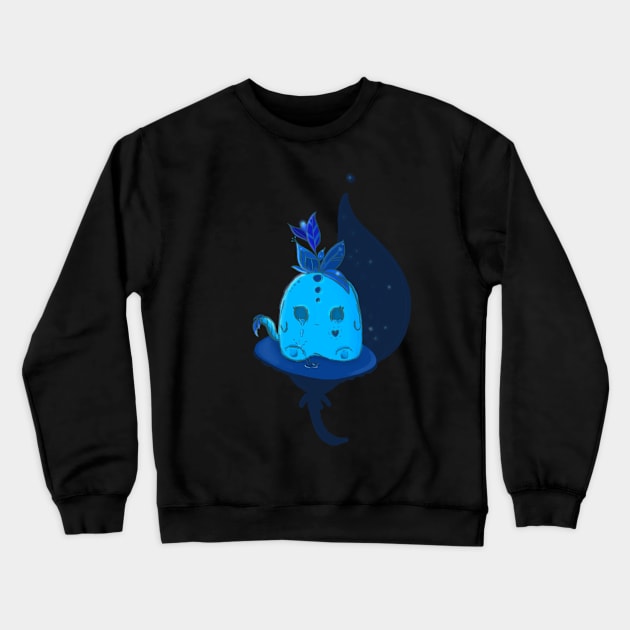 Little blue Crewneck Sweatshirt by moonlitdoodl